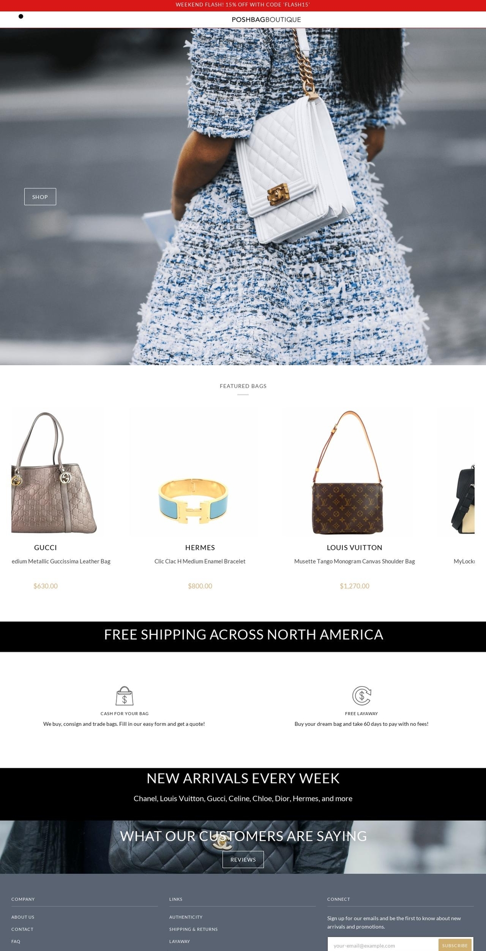 poshbagboutique.myshopify.com shopify website screenshot