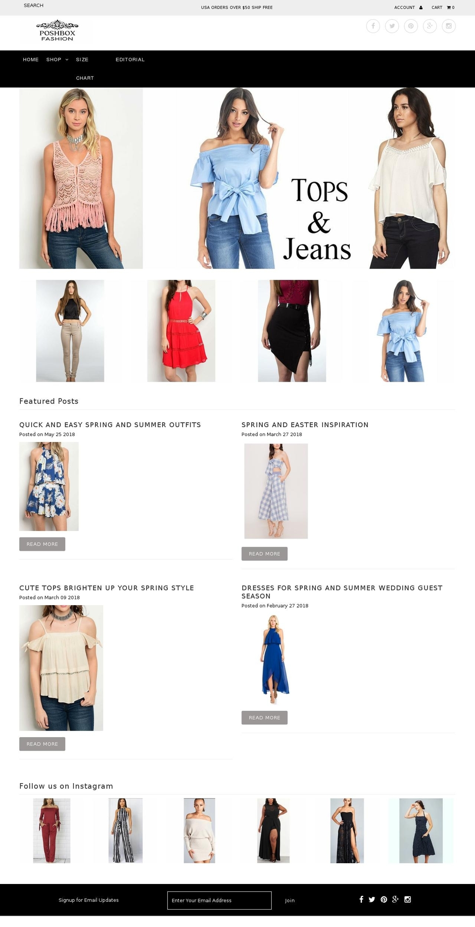 poshboxclothing.com — Shopify storefront screenshot