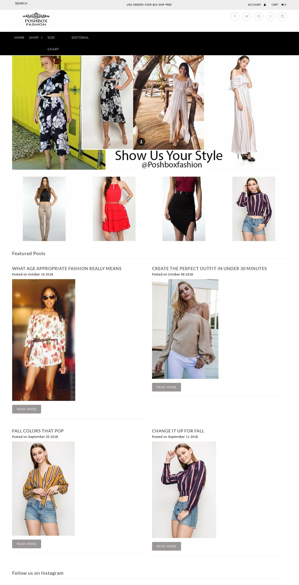 poshboxfashion.com — Shopify storefront screenshot