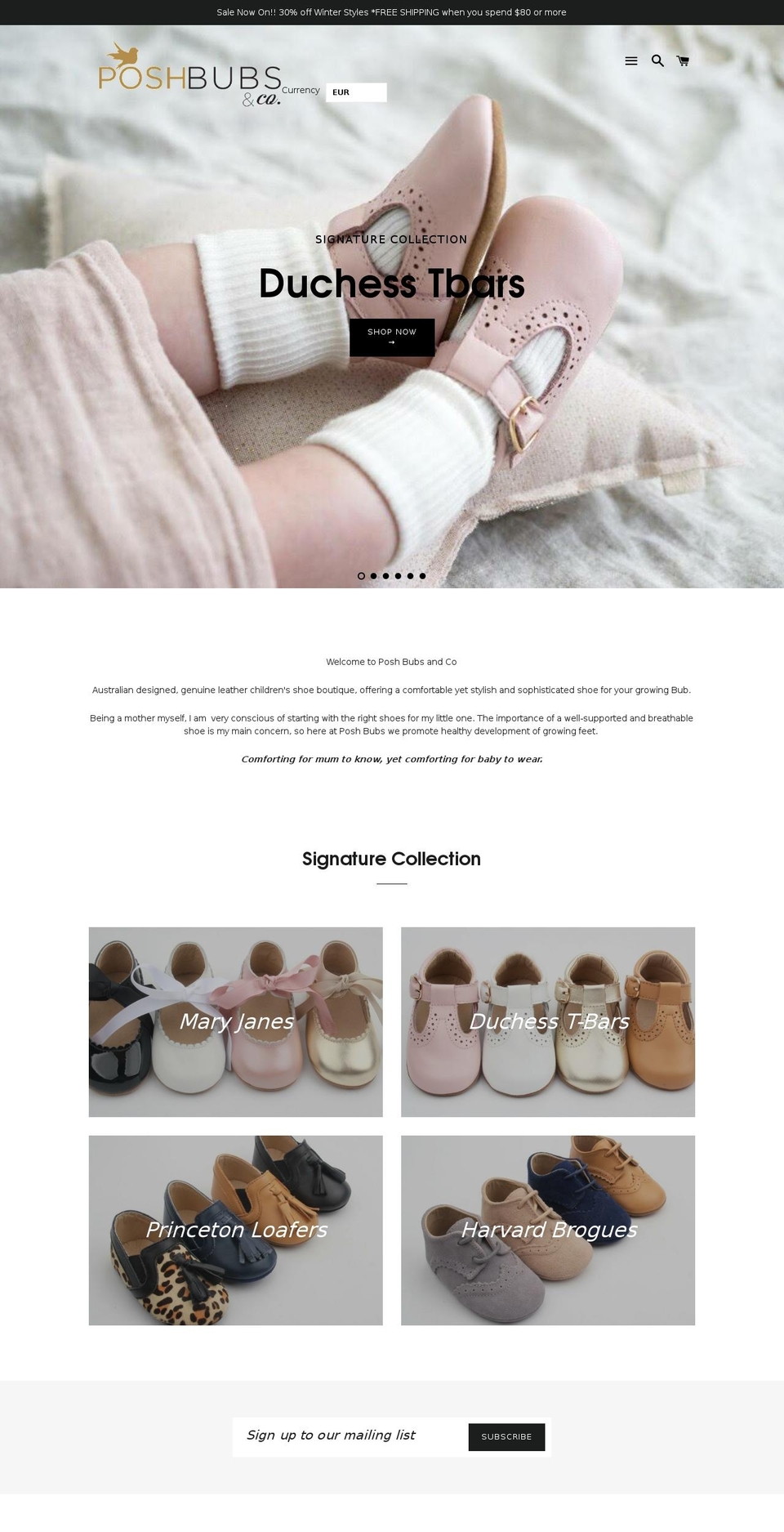 poshbubsandco.com — Shopify storefront screenshot