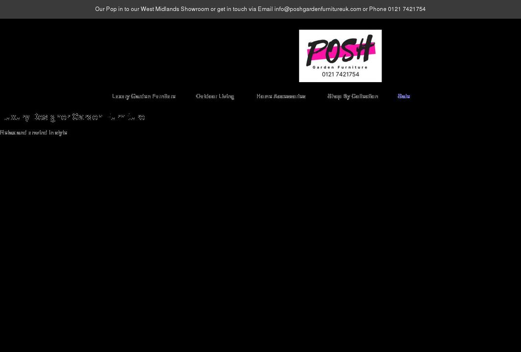 poshgardenfurnitureuk.com shopify website screenshot