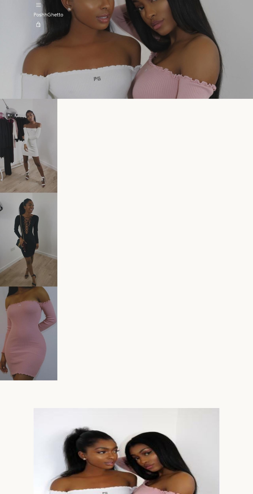 poshhghetto.com — Shopify storefront screenshot