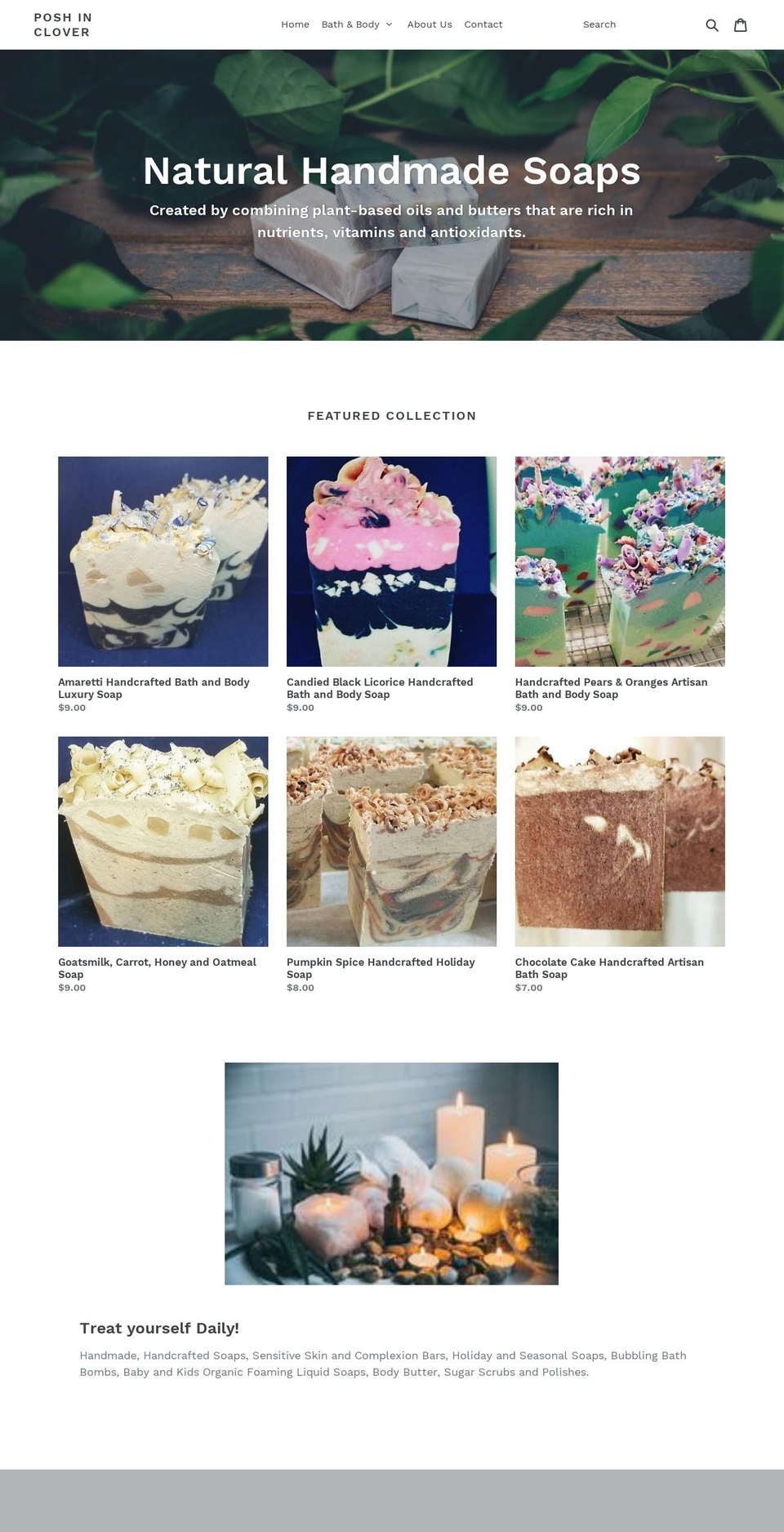 poshinclover.com — Shopify storefront screenshot
