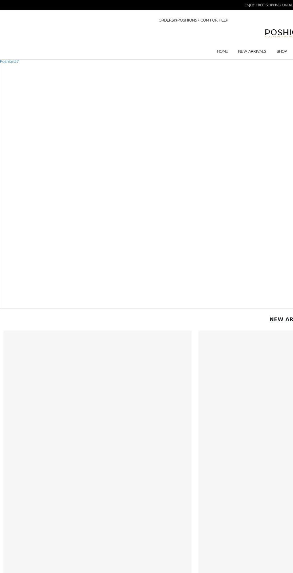 poshion57.com shopify website screenshot