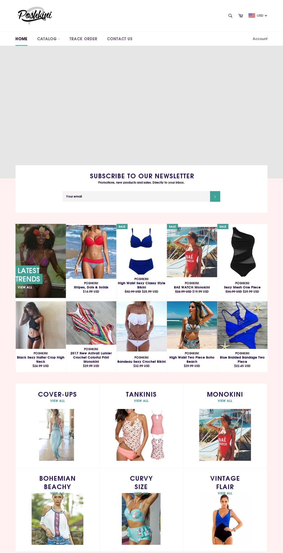 poshkini.com — Shopify storefront screenshot