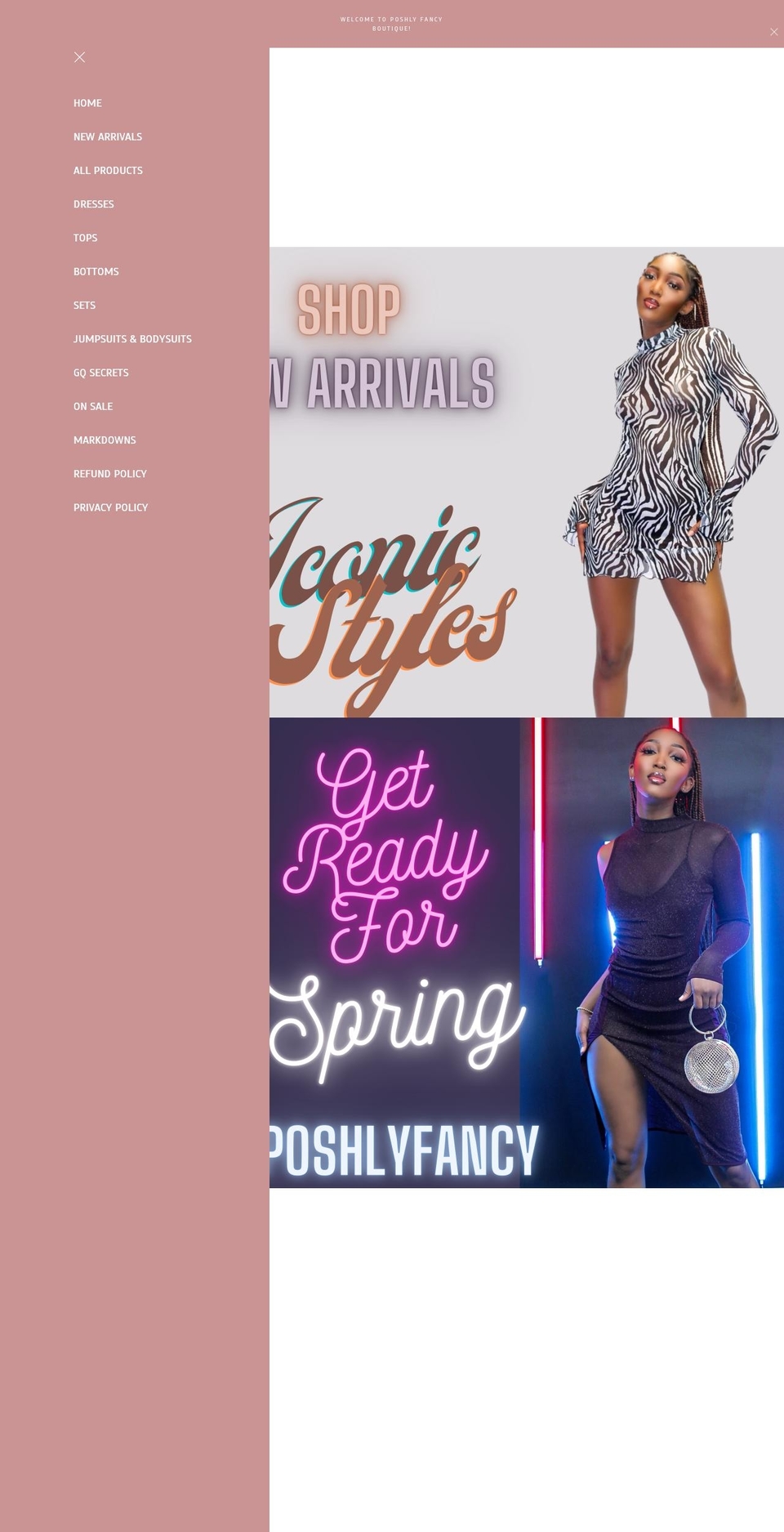 poshlyfancy.com shopify website screenshot