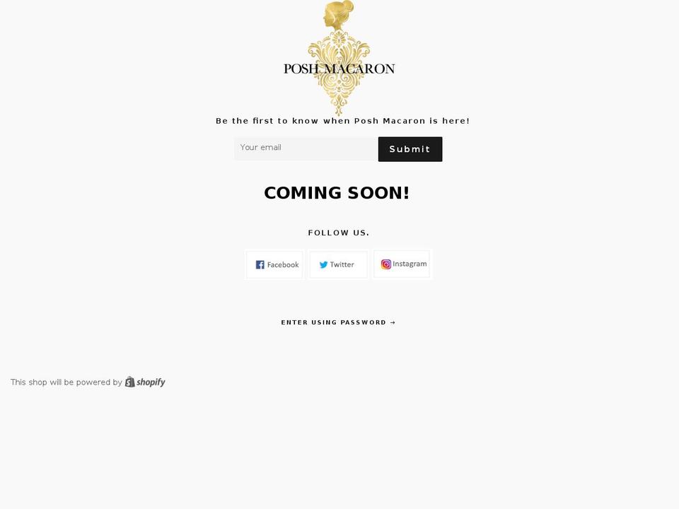 poshmacaron.com — Shopify storefront screenshot
