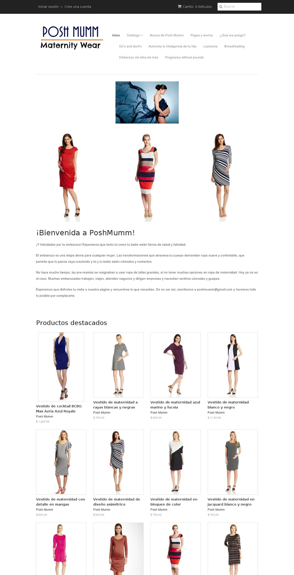 poshmumm.com shopify website screenshot