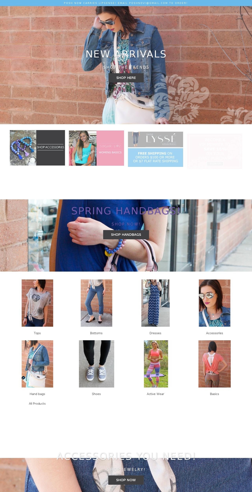 poshnovi.com shopify website screenshot