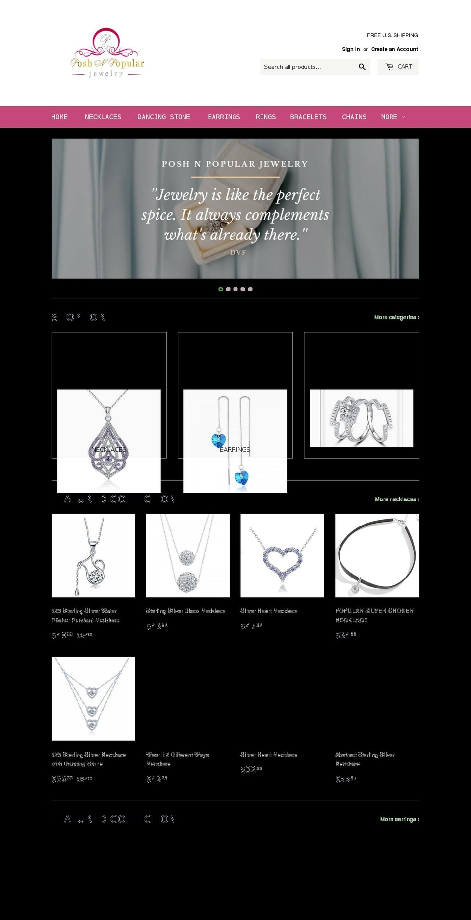 poshnpopular.com — Shopify storefront screenshot