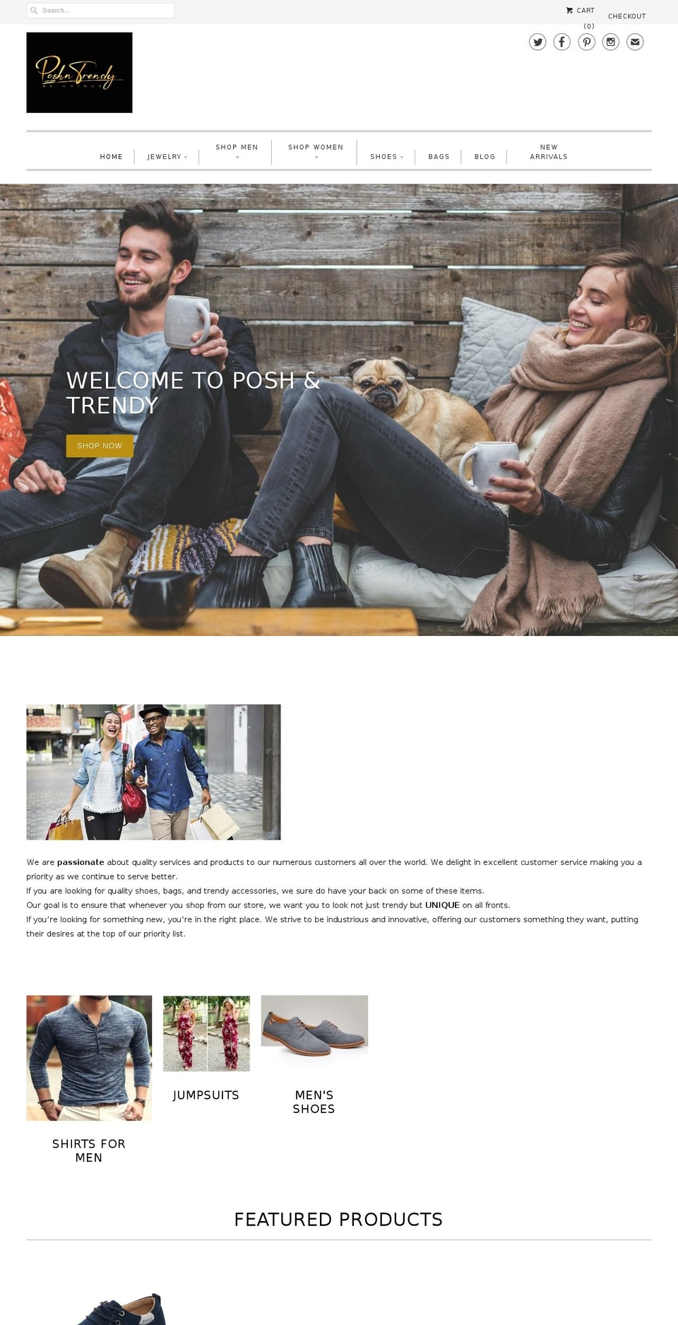 poshntrendy.com — Shopify storefront screenshot