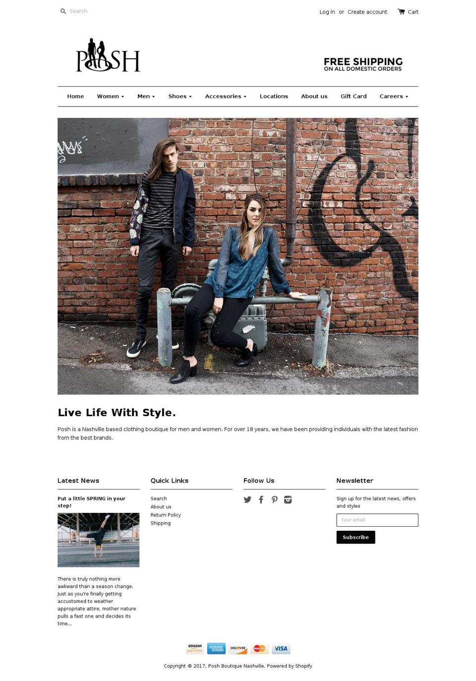 poshonline.com shopify website screenshot