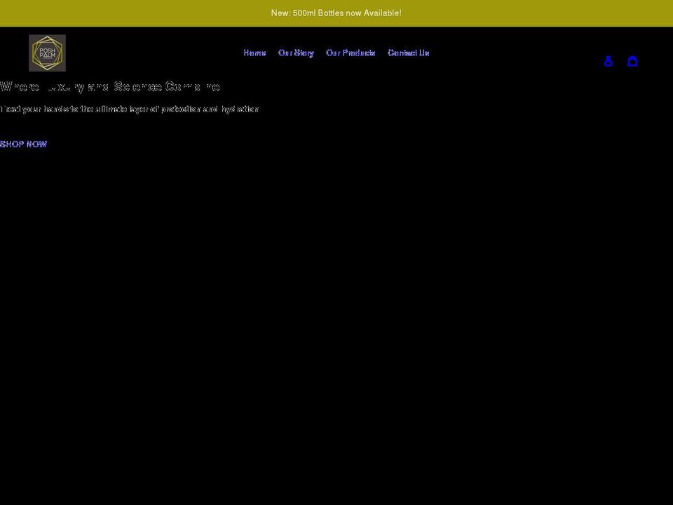 poshpalm.co.uk shopify website screenshot