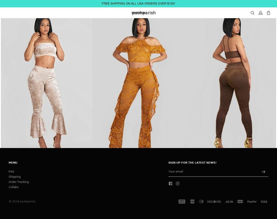 poshparish.com — Shopify storefront screenshot
