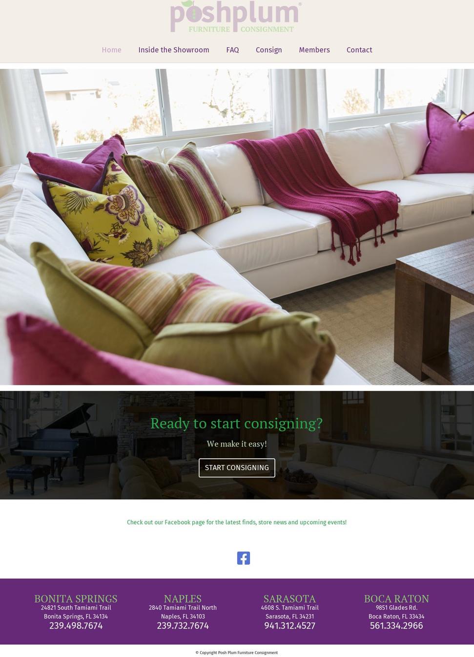 poshplumonline.com shopify website screenshot