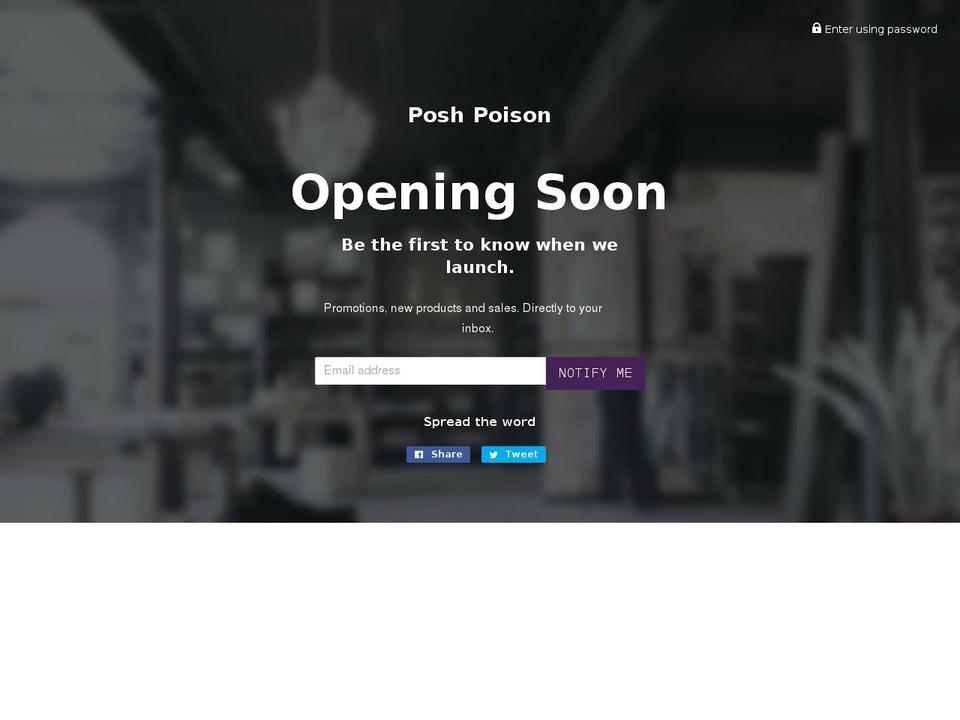 poshpoison.com — Shopify storefront screenshot