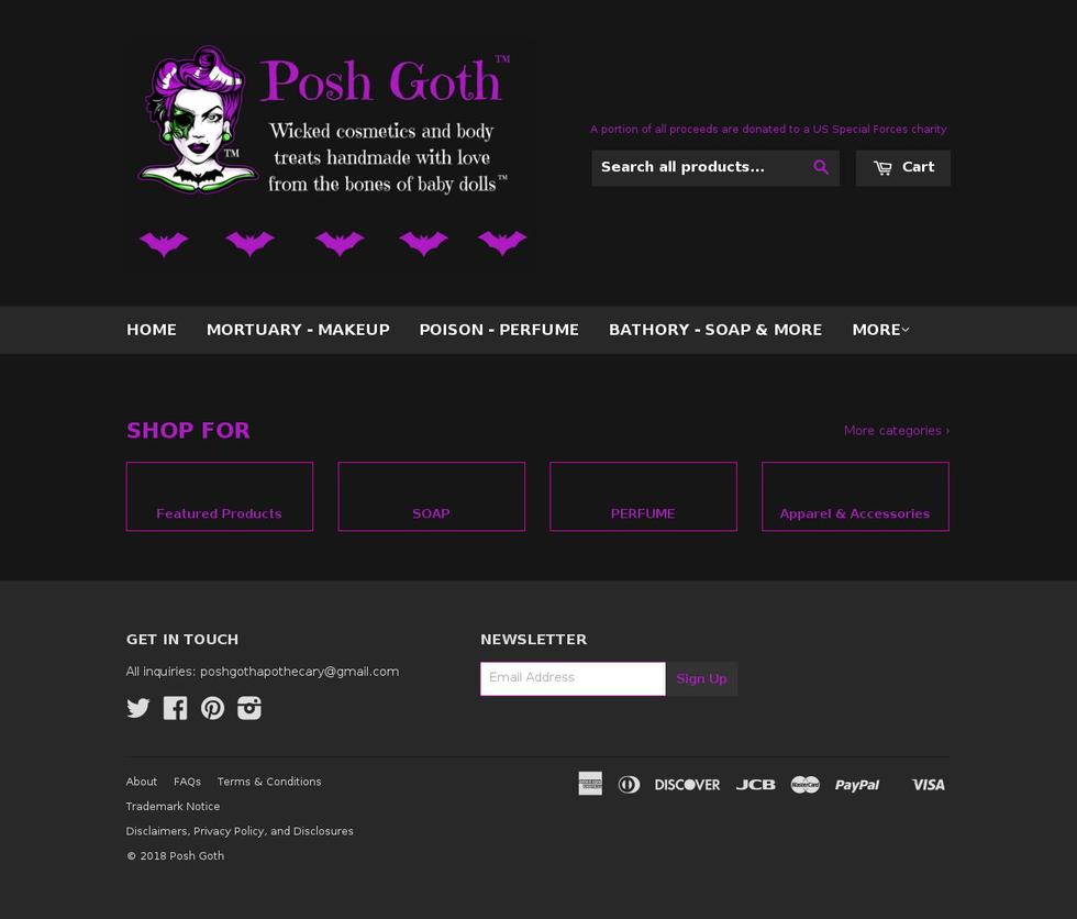 poshpoisons.com — Shopify storefront screenshot