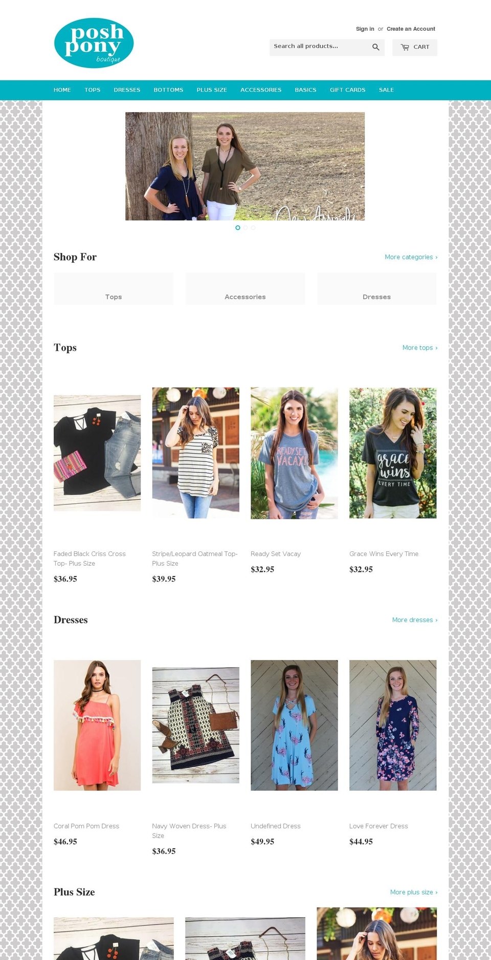 poshponyboutique.com shopify website screenshot