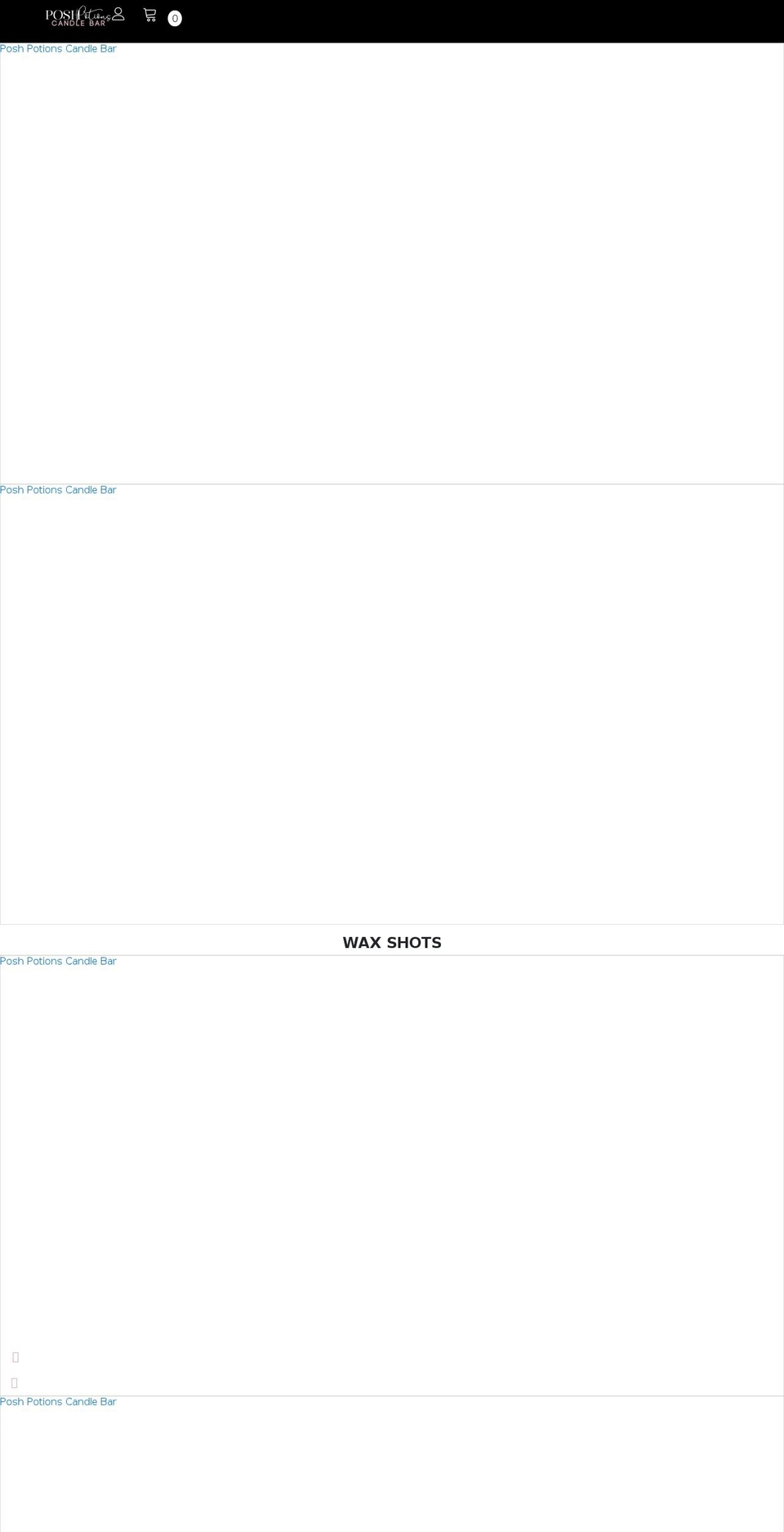 poshpotionscandlebar.com shopify website screenshot