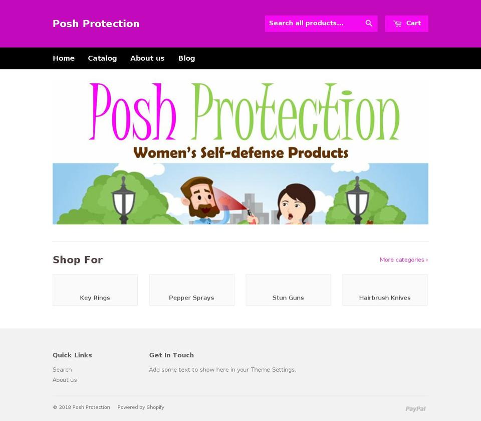 poshprotection.com shopify website screenshot