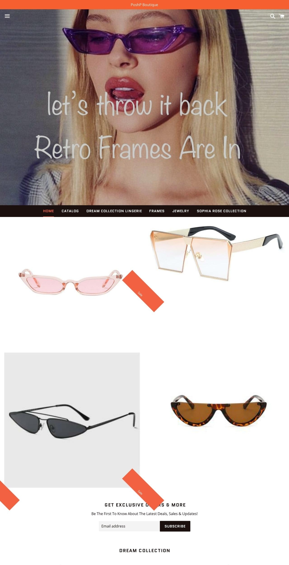 poshpsboutique.com — Shopify storefront screenshot