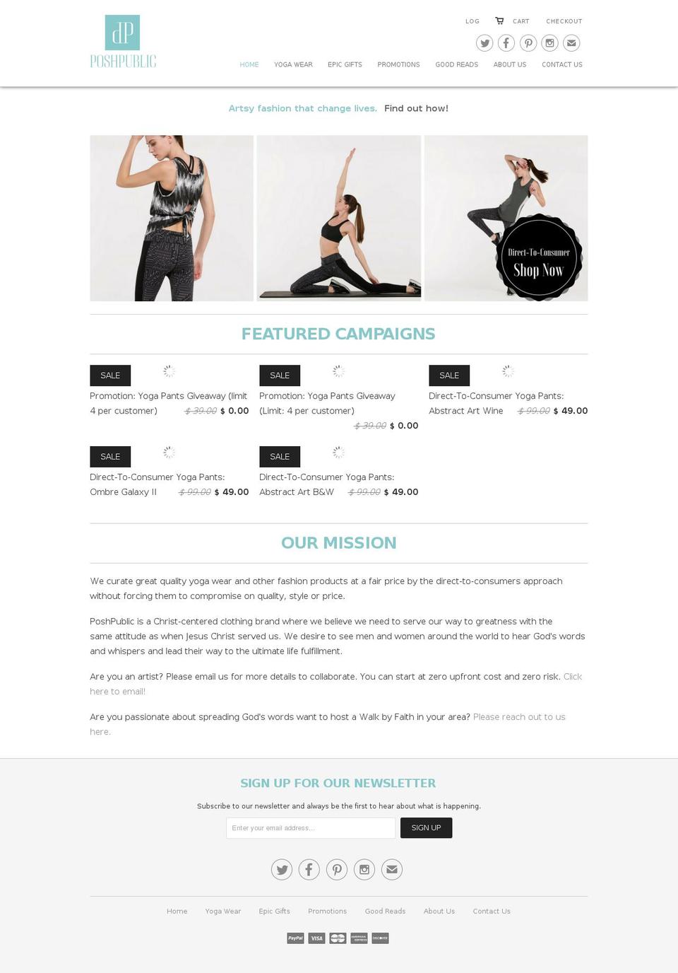 poshpublic.com shopify website screenshot