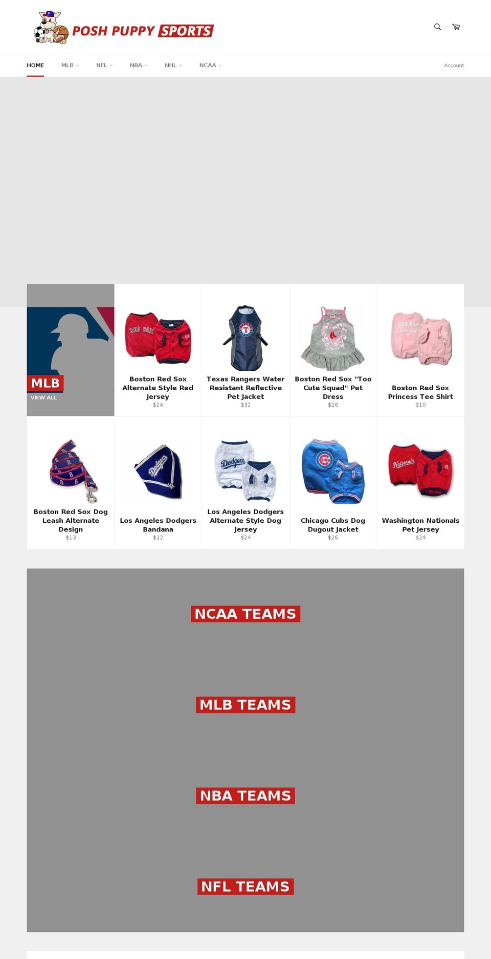 poshpuppysports.com shopify website screenshot