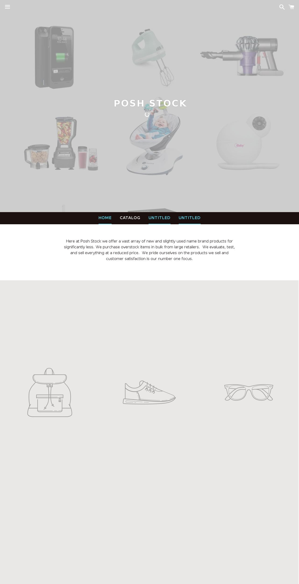 poshstock.com shopify website screenshot