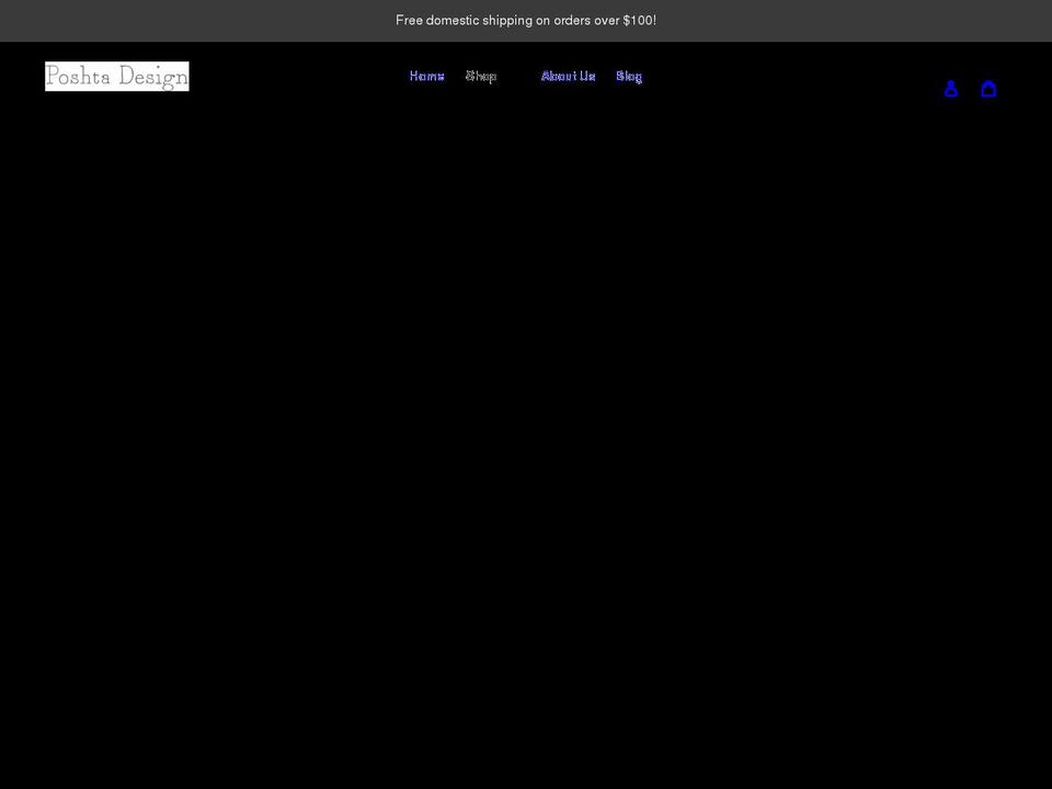 poshtadesign.com shopify website screenshot