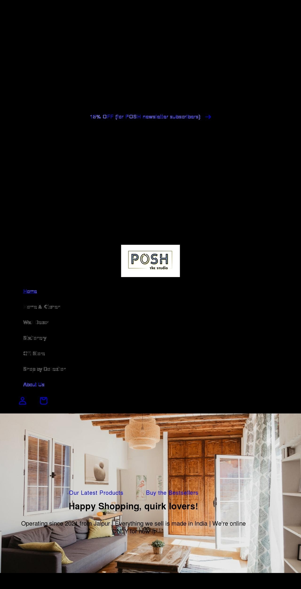 poshthestudio.com shopify website screenshot