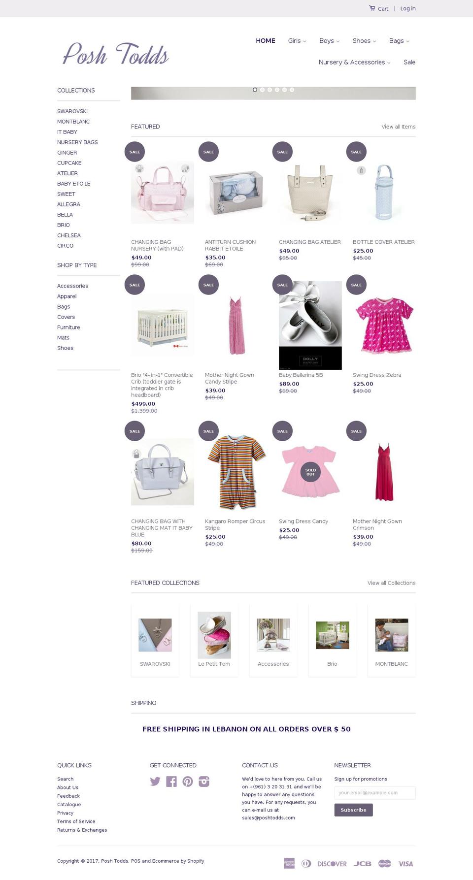 poshtodds.com shopify website screenshot