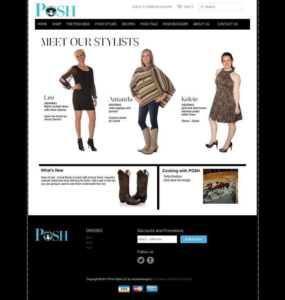 poshtulsa.com shopify website screenshot