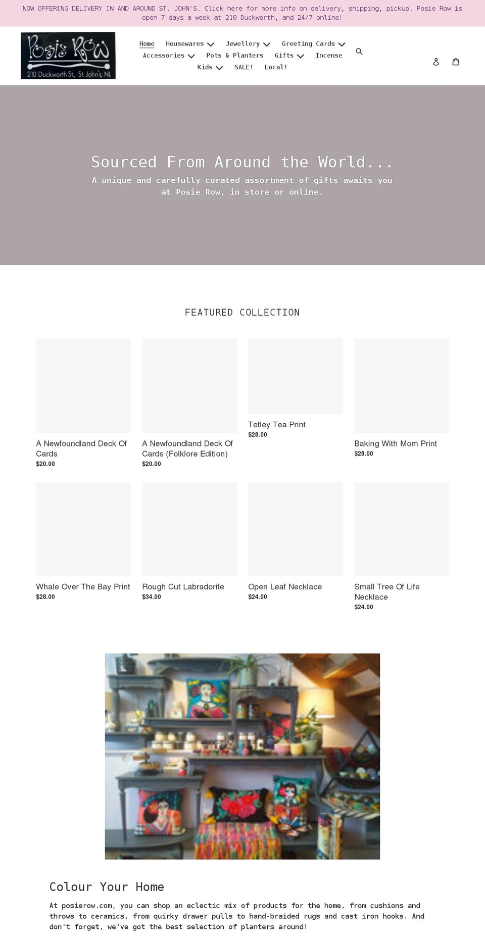 posierow.com shopify website screenshot