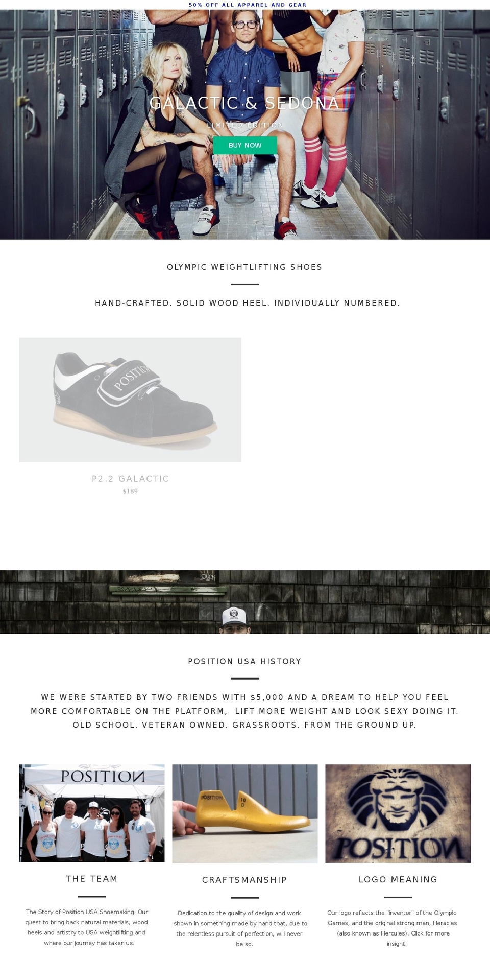 positionathletics.com — Shopify storefront screenshot
