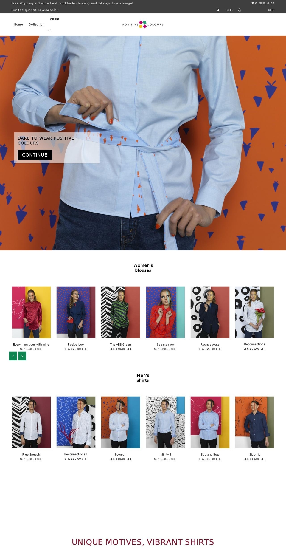 positive-colors.com — Shopify storefront screenshot