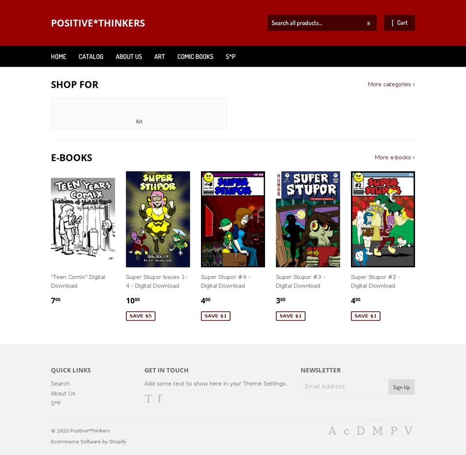 positive.myshopify.com shopify website screenshot