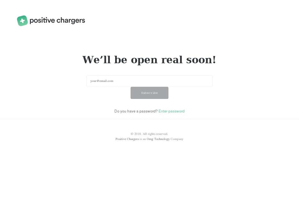 positivechargers.com — Shopify storefront screenshot