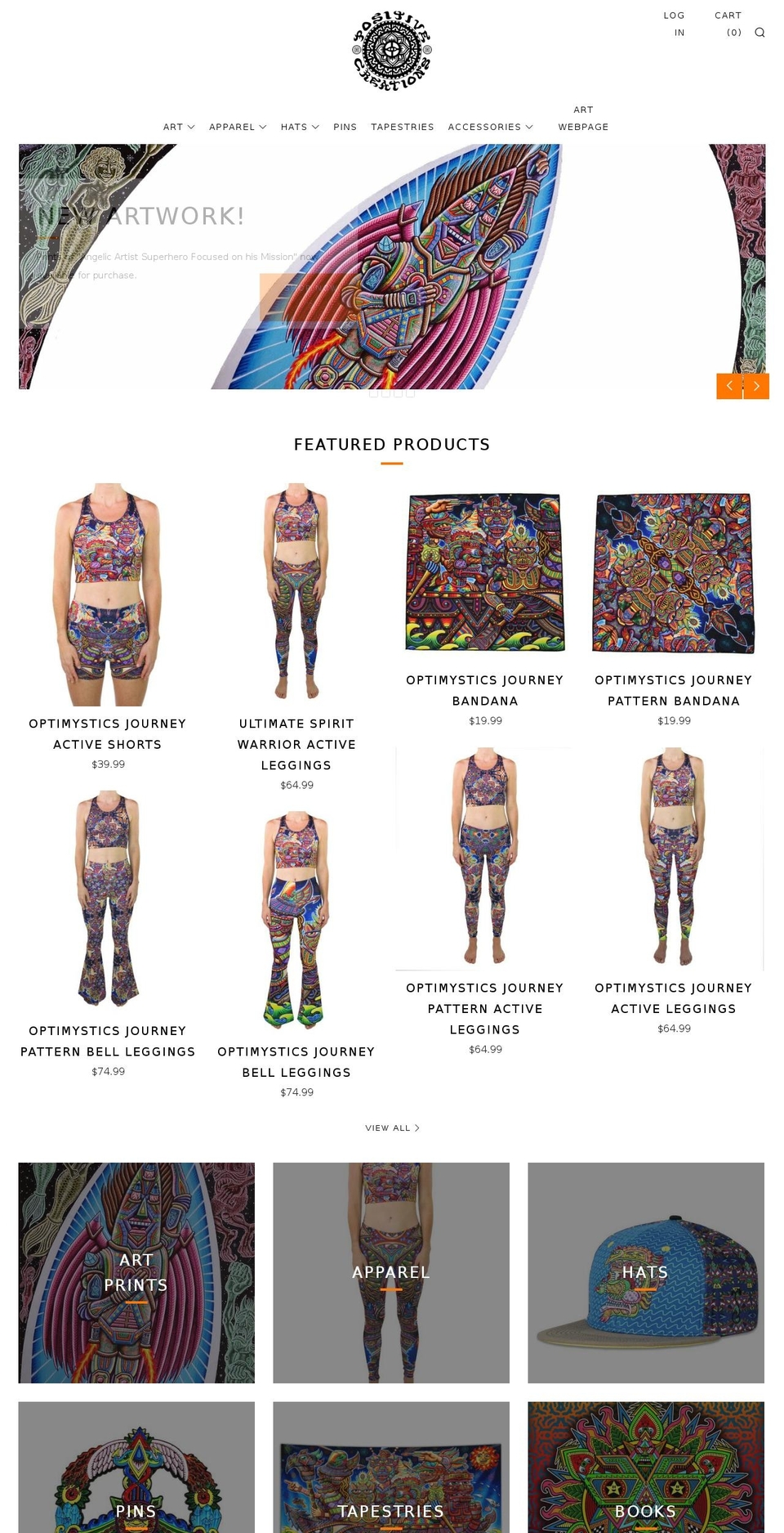 positivecreations.net shopify website screenshot