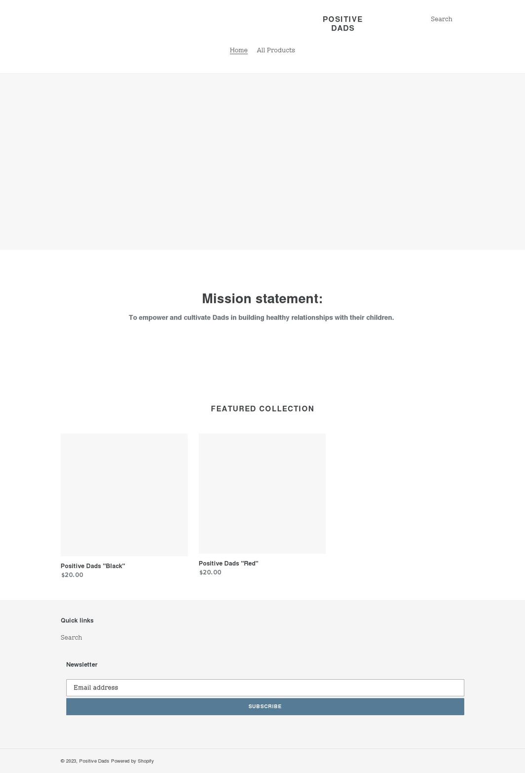 positivedadsllc.com shopify website screenshot