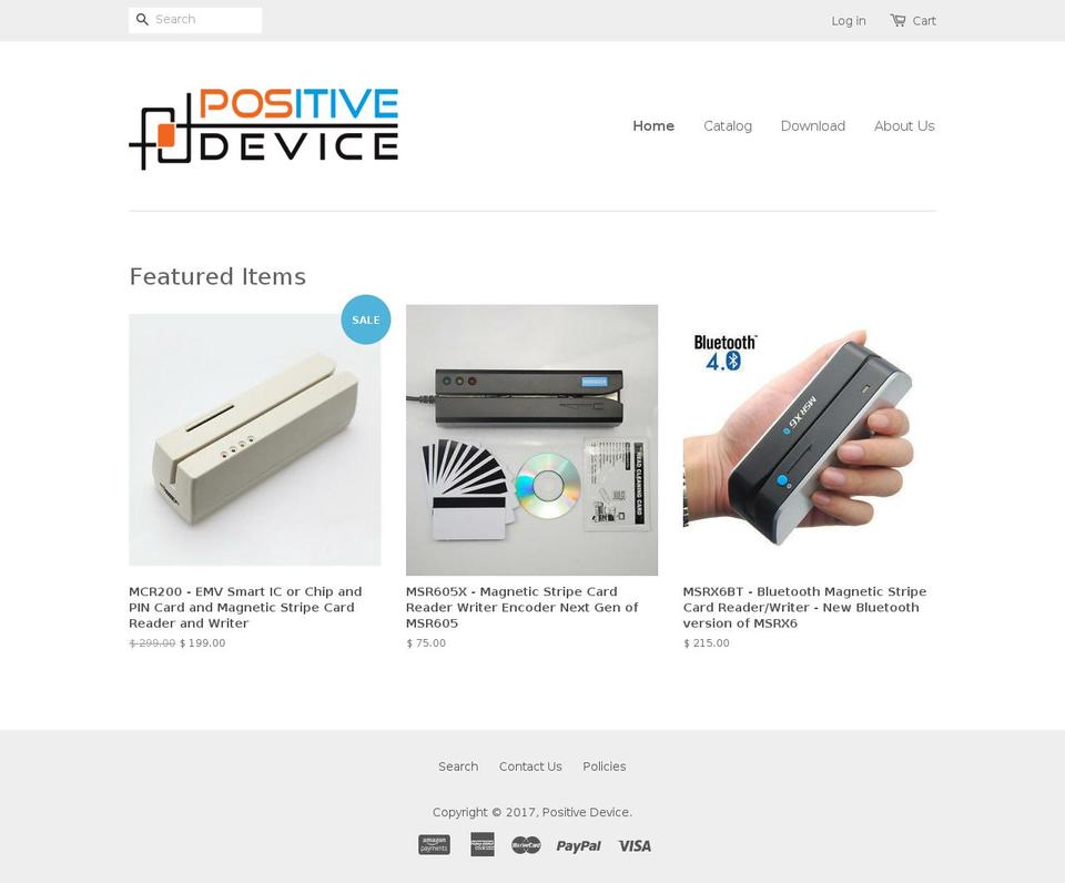 positivedevice.com shopify website screenshot