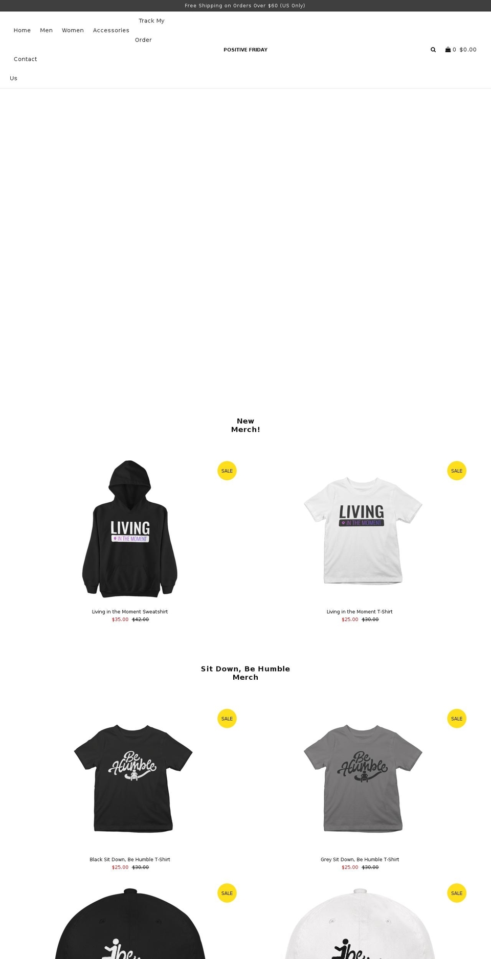positivefriday.com — Shopify storefront screenshot