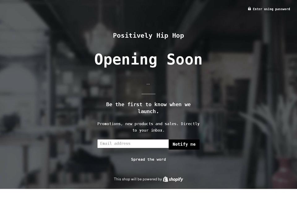 positivelyhiphop.com shopify website screenshot