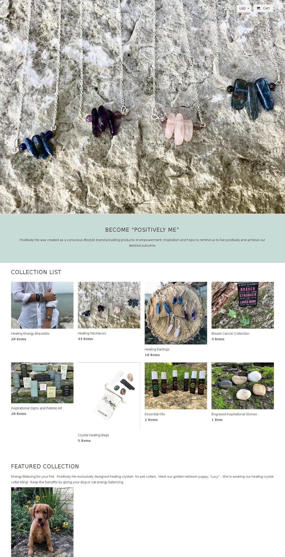 positivelyme.com — Shopify storefront screenshot