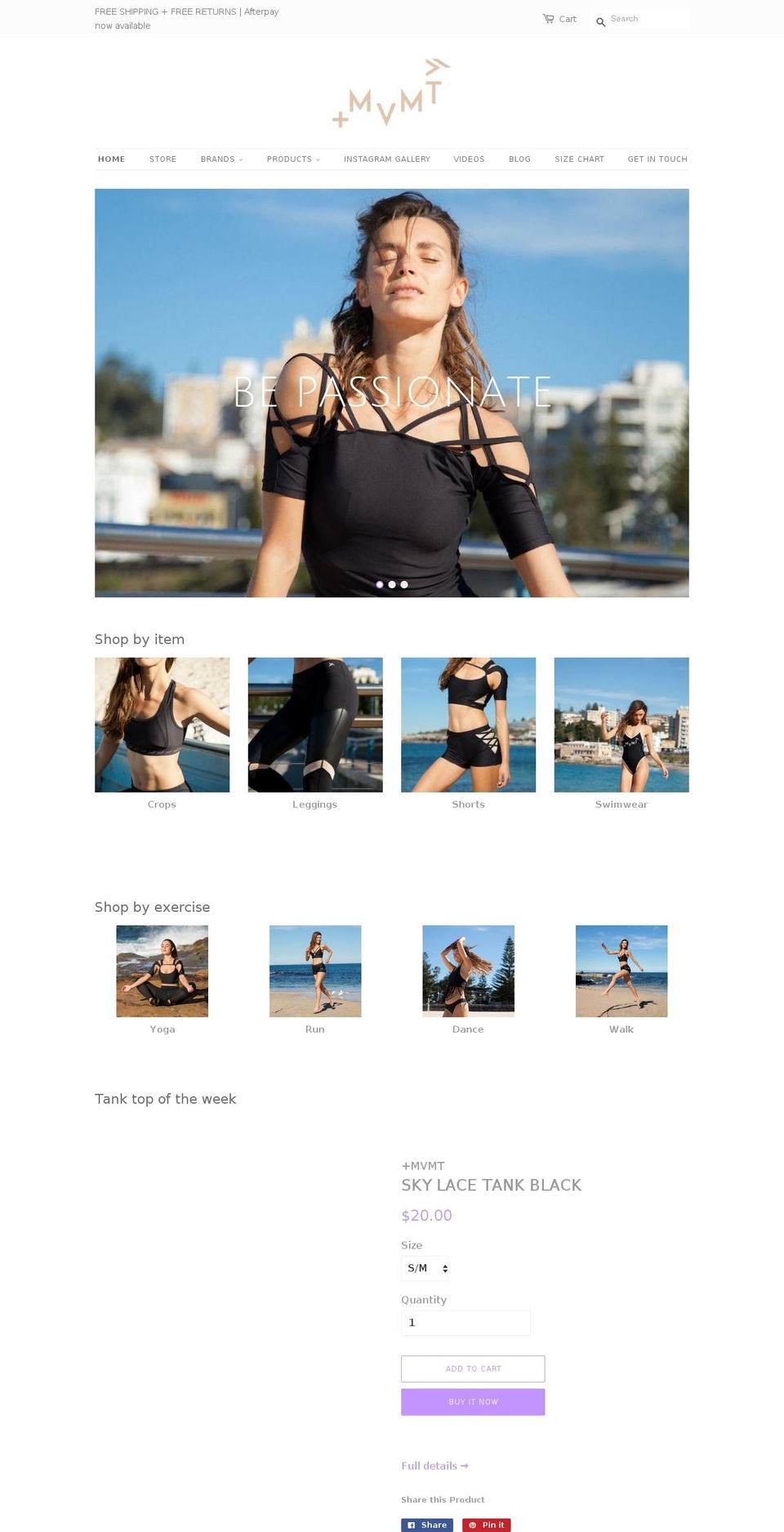 positivemvmt.com — Shopify storefront screenshot