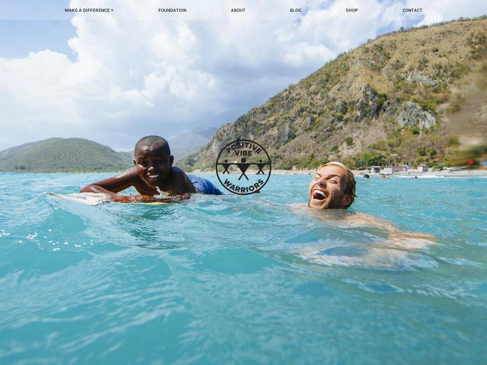 positivevibewarriors.com shopify website screenshot