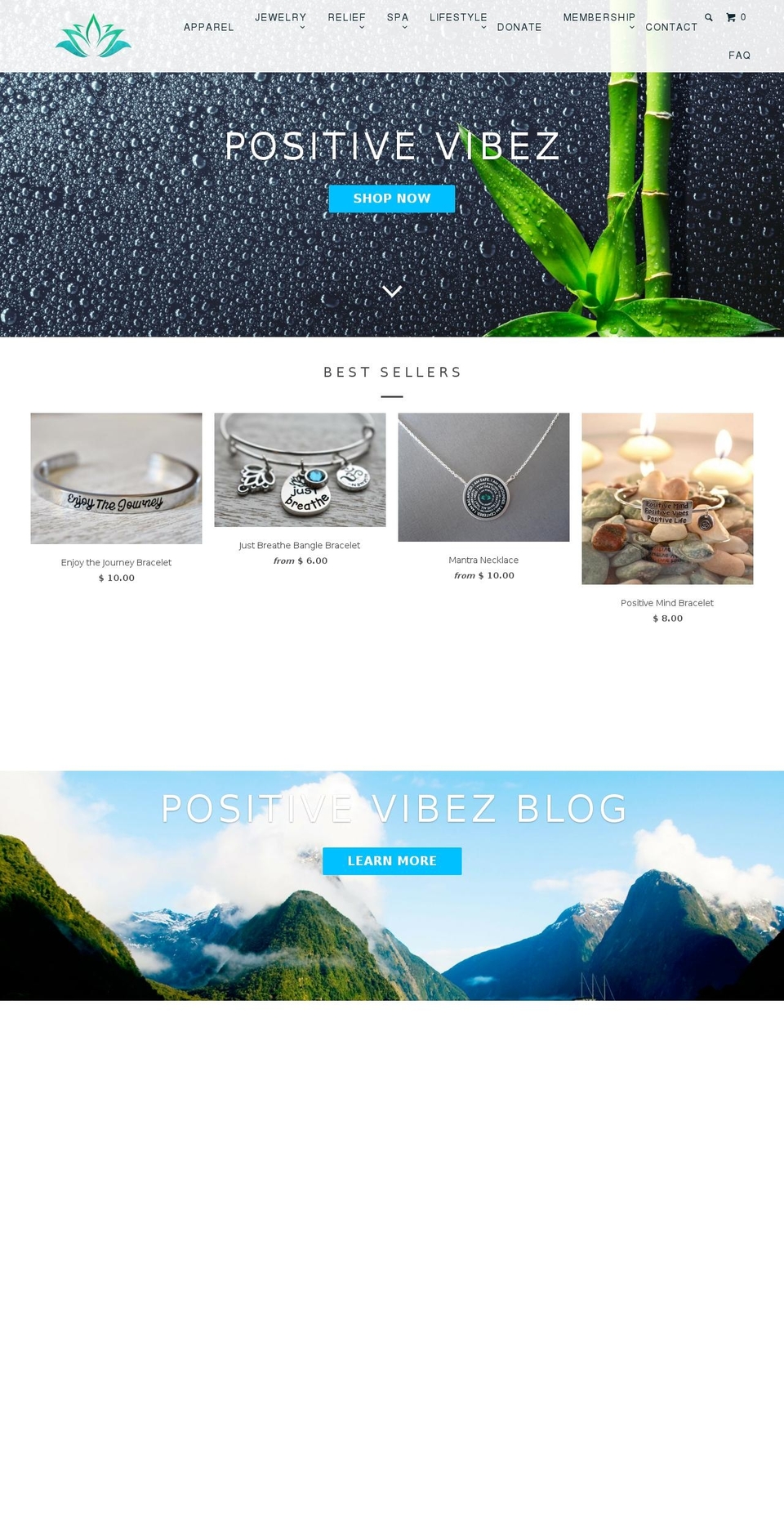 positivevibez.com shopify website screenshot