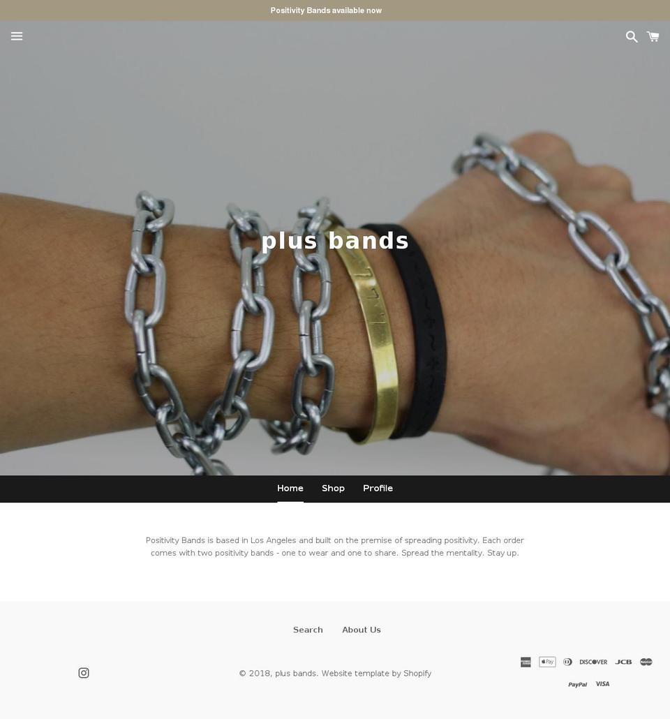 positivitybands.co shopify website screenshot