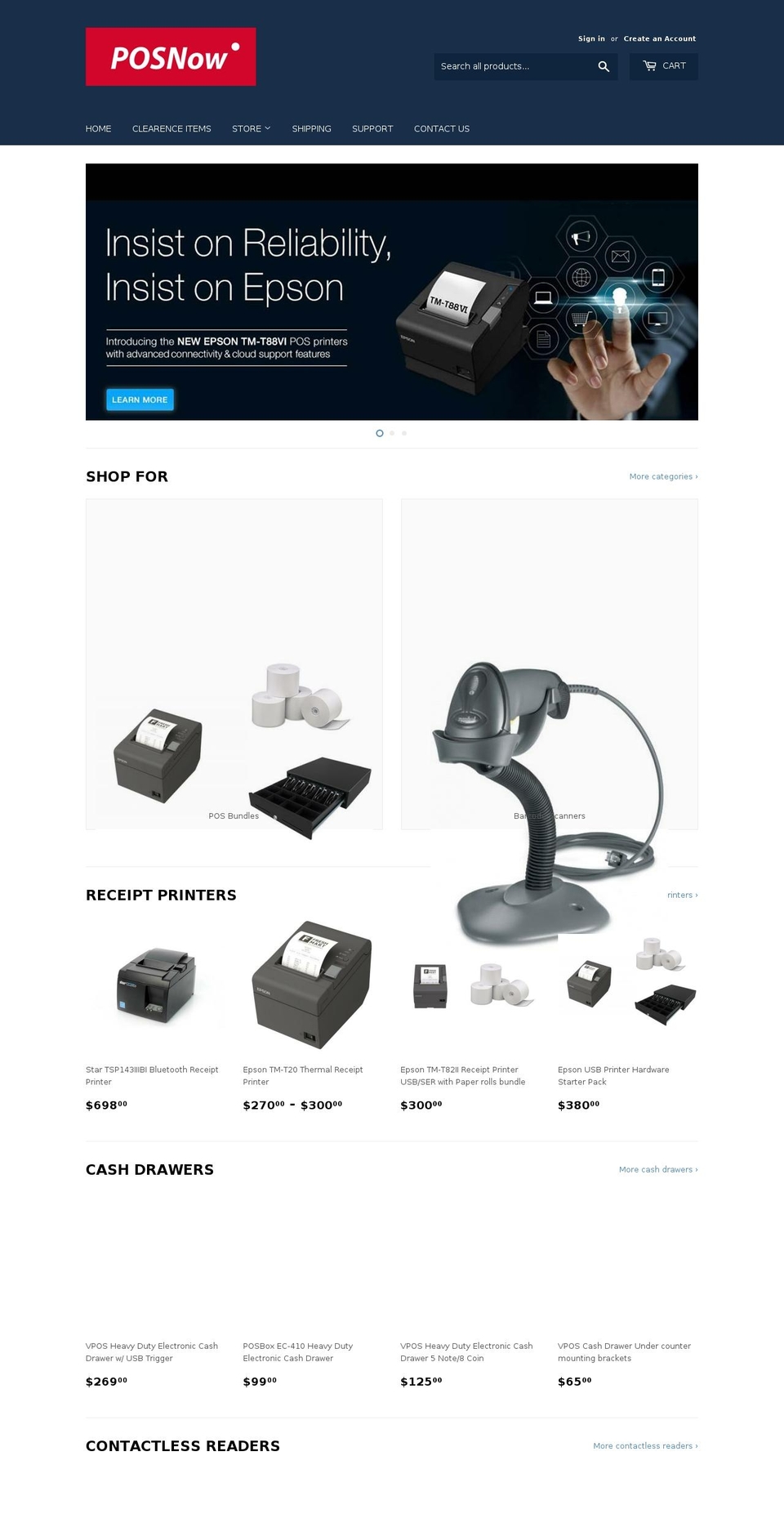 posnow.com.au shopify website screenshot