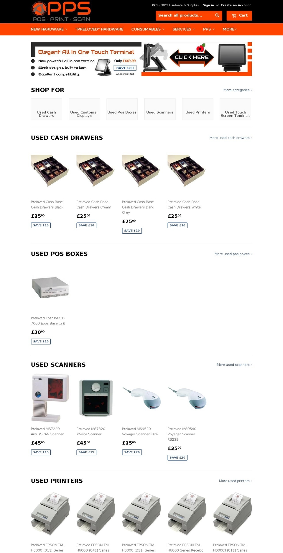 posprintscan.com shopify website screenshot