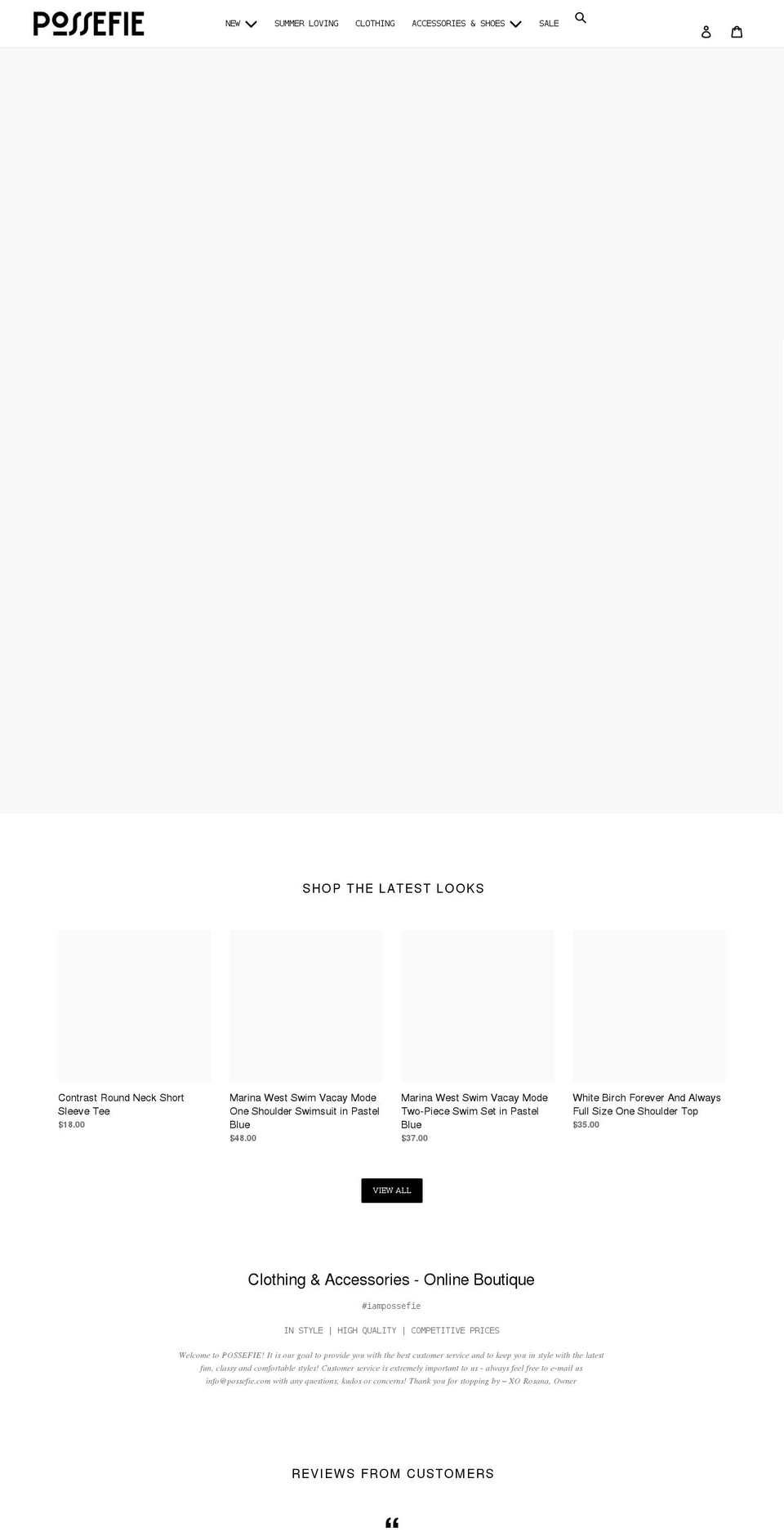 possefie.com shopify website screenshot